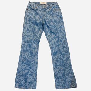 H&M 90's Flare Floral Jeans – Blue | Size 2